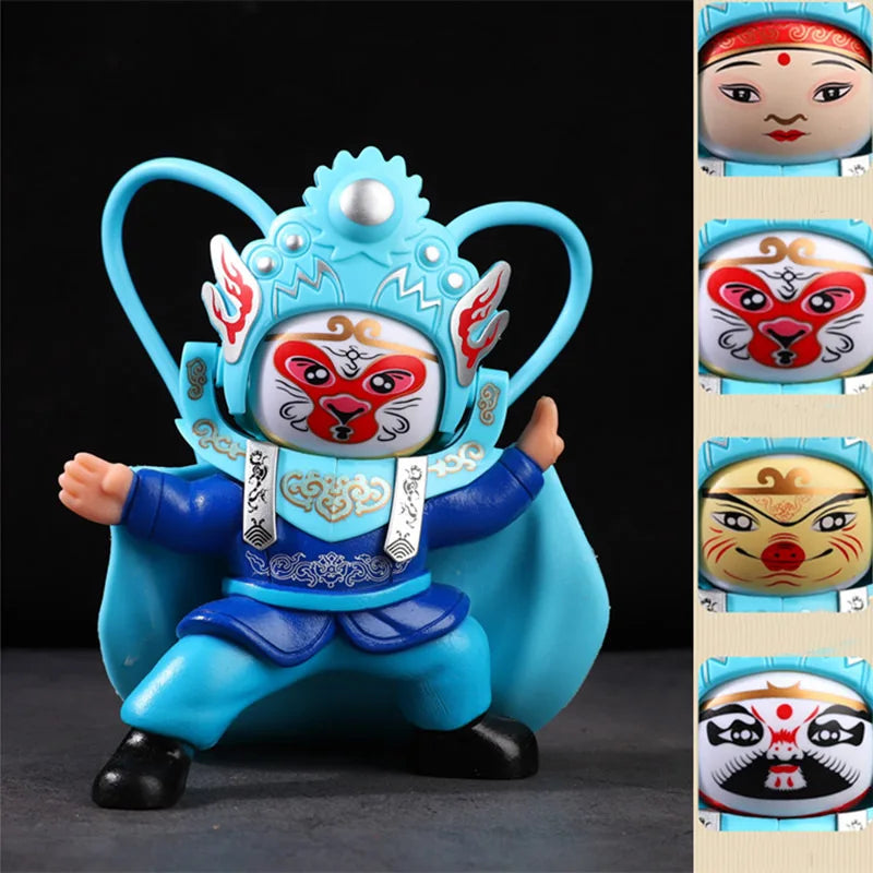 Sichuan Opera Face Changing doll Sichuan Opera facial makeup frosted face changing doll Chinese style handicraft opera doll Oasis Select 11-Four face
