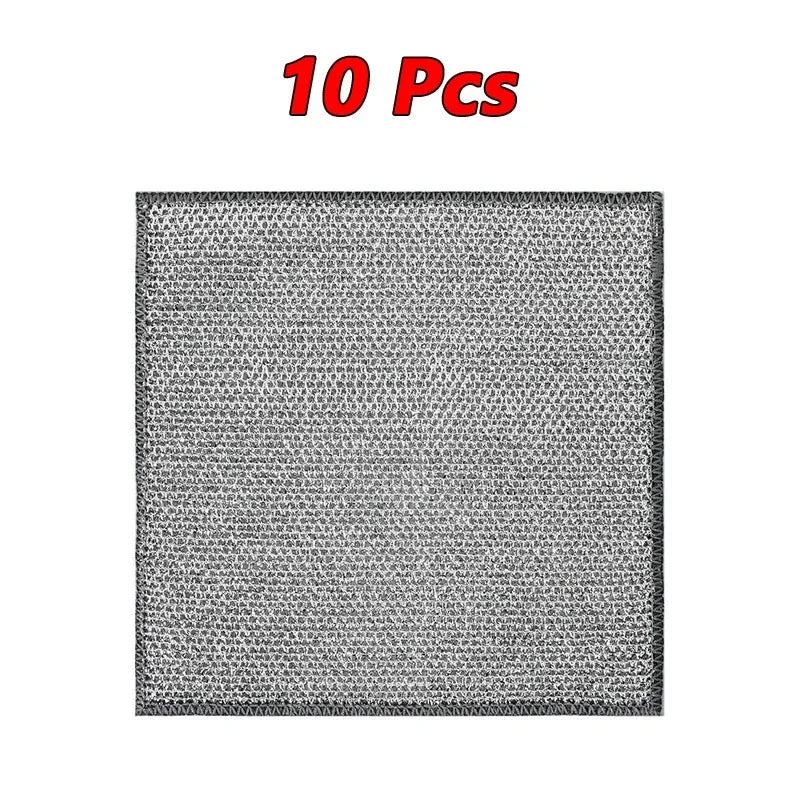 Non-Scratch Wire Dishcloth – Reusable Steel Wool Scrubber Kitchen Scrubber Cloth Oasis Select 10pc