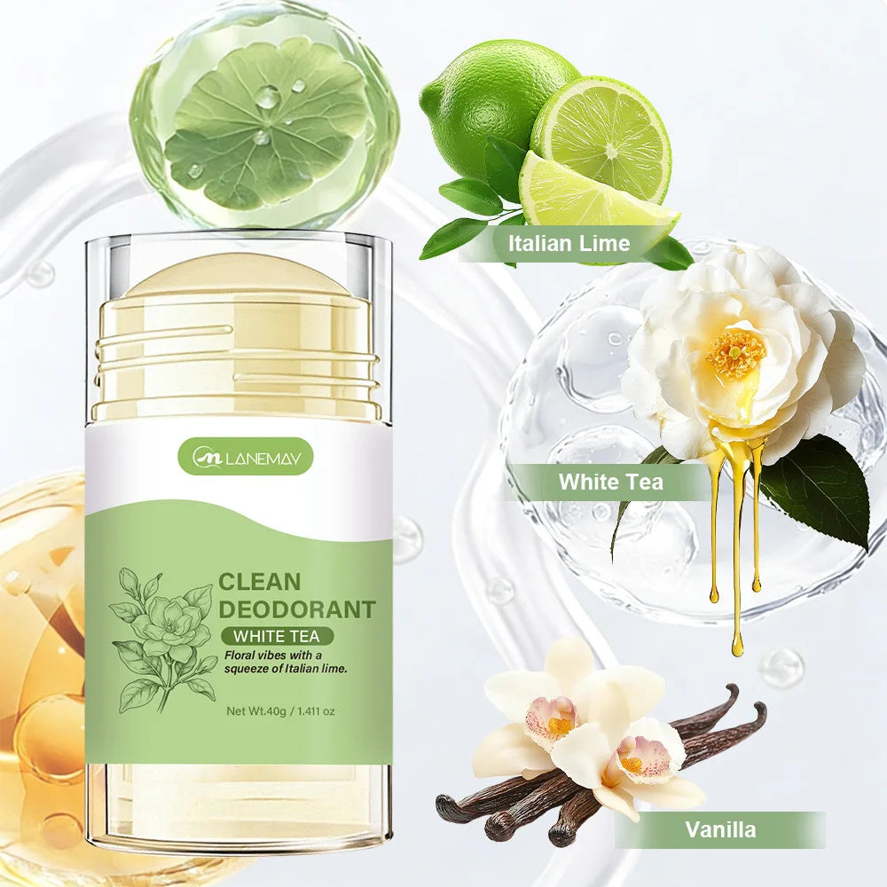 Clean Deodorant White Tea & Italian Lime Roll-On, 40g