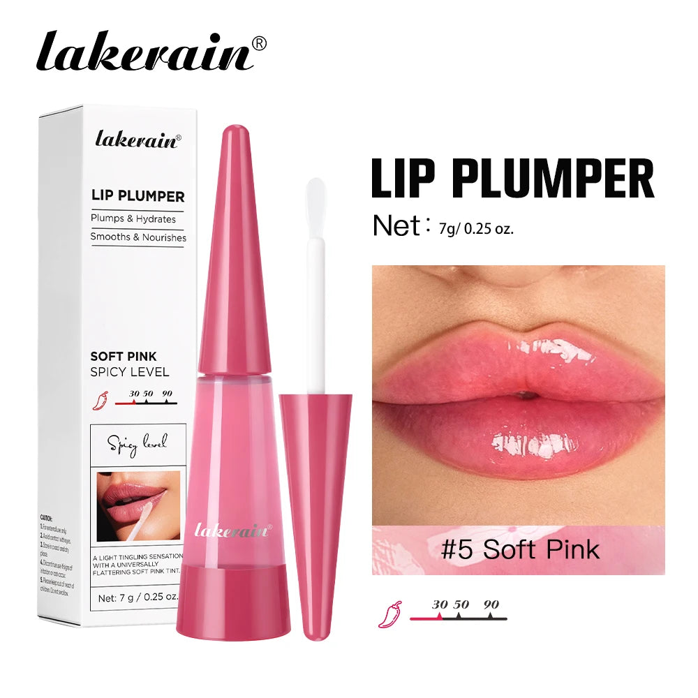 Instant Lip Plumping Oil Deep Hydrating Moisturizing Sexy Lip Care Ultimate Plumping Lip Plumper Gloss Sexy Beauty Makeup Oasis Select 5 Soft Pink