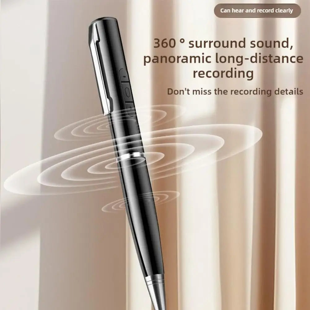 Digital Activated Pen 360 Sound Audio Activated Dictaphone Recording Device Voice Controlled Audio Recorder Pen for Meetings Oasis Select