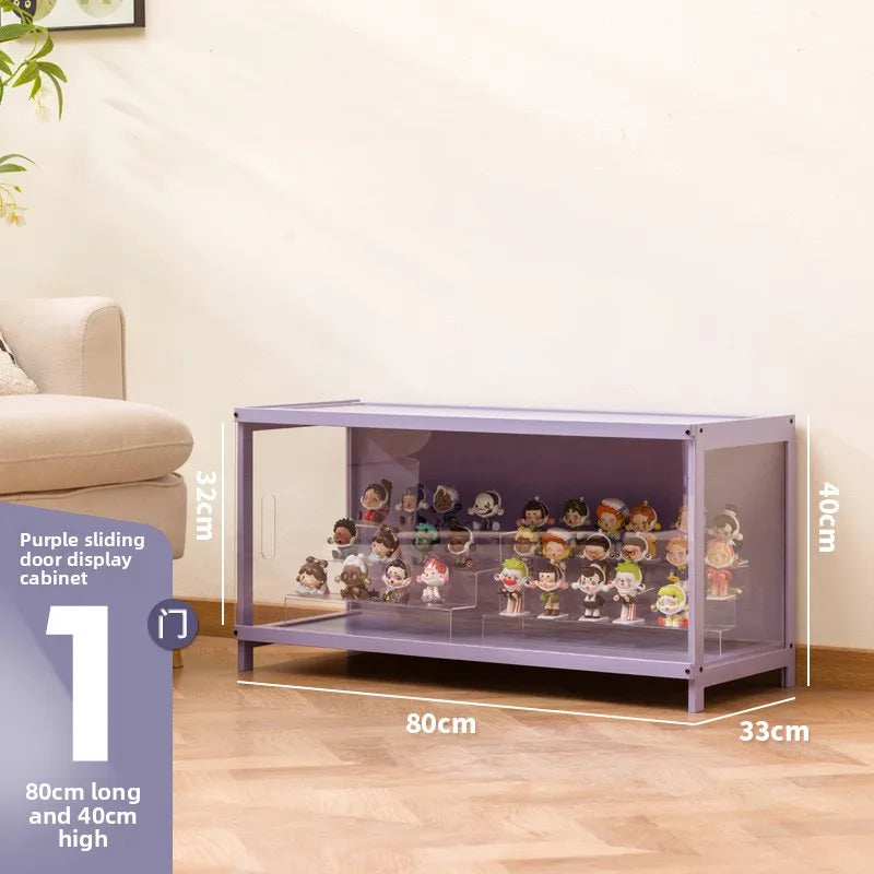 Figure display cabinet Transparent pain cabinet Suitable for Lego model building block Toy doll bag blind box storage rack Oasis Select 80 long doors