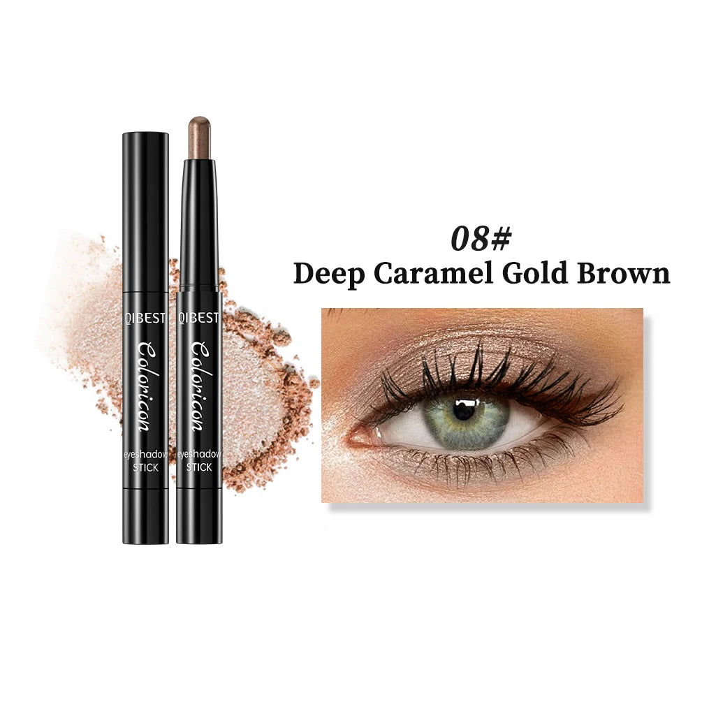 QiBest Glitter Eyeshadow Stick – Shimmer Highlighter & Liner