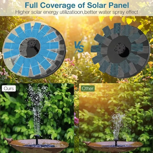 3.5W Solar Bird Bath Water Fountain Pump, with 6 Nozzles DIY Garden Ponds Pool Water Features, Ideal Outdoor Landscape Accessory Oasis Select