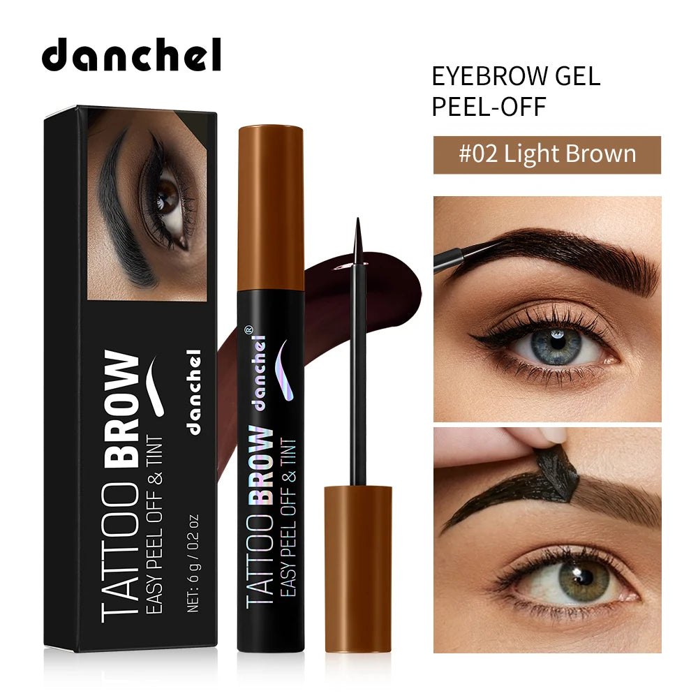 Peel Off Eyebrow Gel Long Lasting Waterproof Sweat Proof Smudge Proof Tattoo Brow Gel Natural Looking Eye Brow Makeup For Women Oasis Select 02