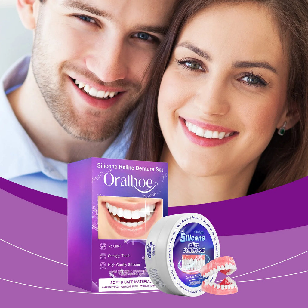 Oralhoe Silicone Temporary Denture Set – Natural Smile Fix Temporary Denture Set Oasis Select