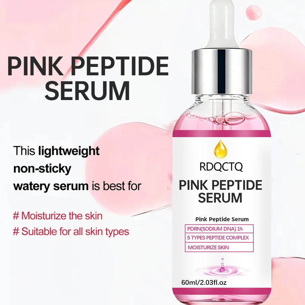 Pink Peptide Essence Serum | 1% PDRN & 5-Peptide Complex Peptide Face Serum Oasis Select