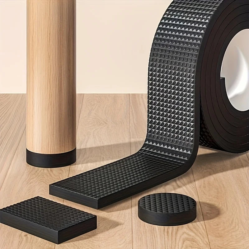 78.74inch Black Anti-Slip Chair Leg Pads,Trimmable Silent Noise-Reducing Furniture Protectors for Tables,Chairs&Floor Protection Oasis Select
