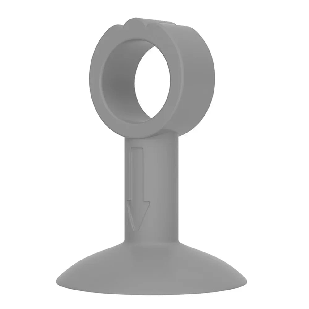 Soft Silicone Door Stopper Anti-damage Wall Protector Suction Cup Door Handle Bumper Mute Protect Walls Furniture Fittings Oasis Select Grey