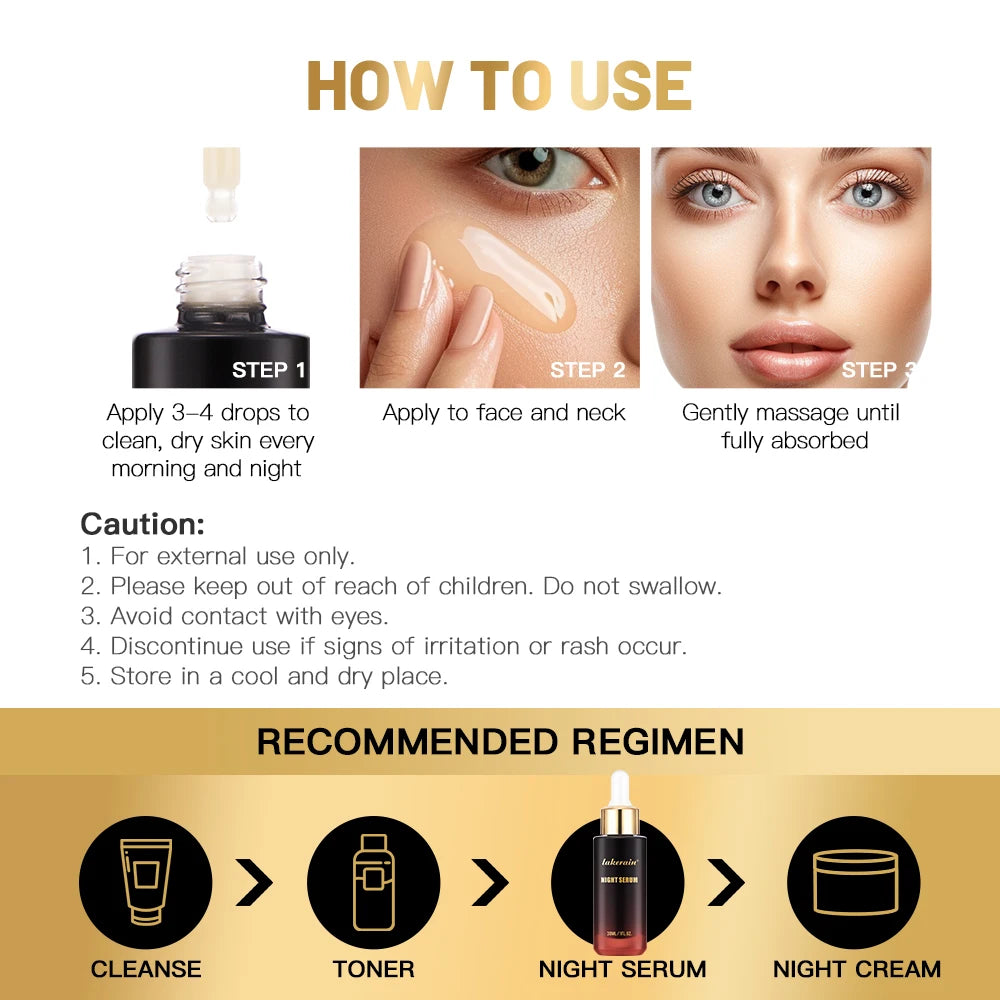 Night Serum Vitamin B5 Advanced Night Repair Synchronized Smooth WrinklesMulti-Recovery Antioxidant Complex Unisex 30ml Oasis Select