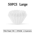 50pcs/Set White Coffee Filters Single Serving Paper for Coffee Machine 1-4 cups White Filter Paper Cake Cup Coffee Paper Filter Oasis Select 2-4 cup