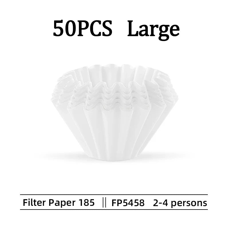 50pcs/Set White Coffee Filters Single Serving Paper for Coffee Machine 1-4 cups White Filter Paper Cake Cup Coffee Paper Filter Oasis Select 2-4 cup