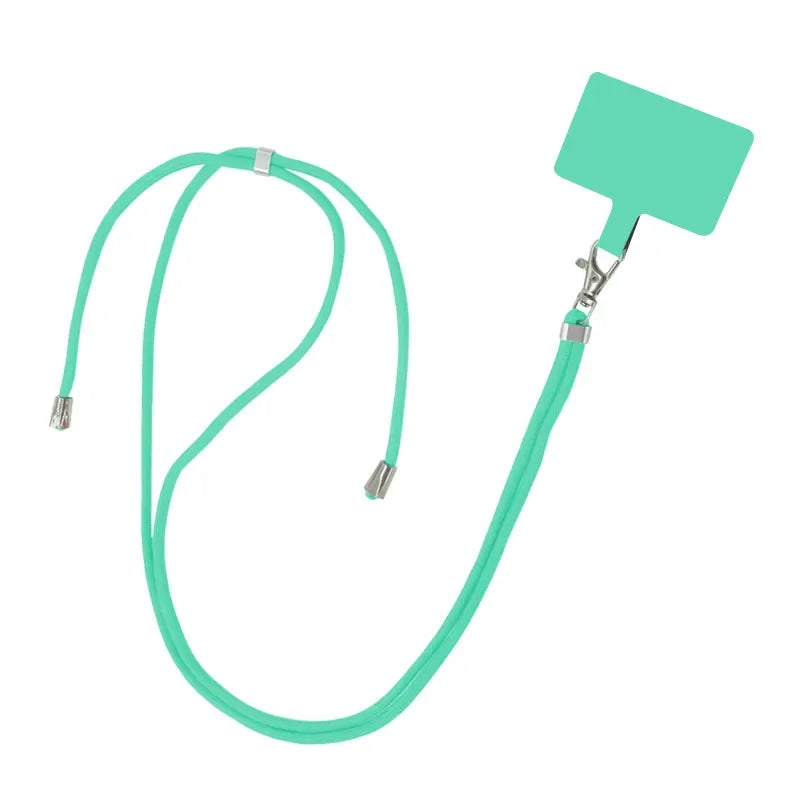 4/2/1Pcs Universal Phone Lanyard With Adjustable Length, Anti-Loss Safety Phone Case With Clip Fastener Oasis Select Green PU