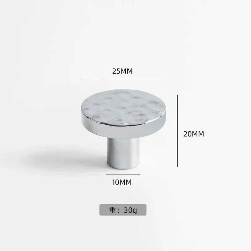 Nordic Solid Brass Furniture Knobs Golden Unique Pattern Cabinet Knobs and Handles Shoe Cabinet Bookcase Drawer Knobs Oasis Select Silver Small-25mm 1 piece