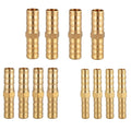 12pcs Brass Hose Connector 6/8/10mm Straight Barb Connector Reducer Adapter For Air Line Water Pipe Fuel Line Hardware Tool Oasis Select 12pcs