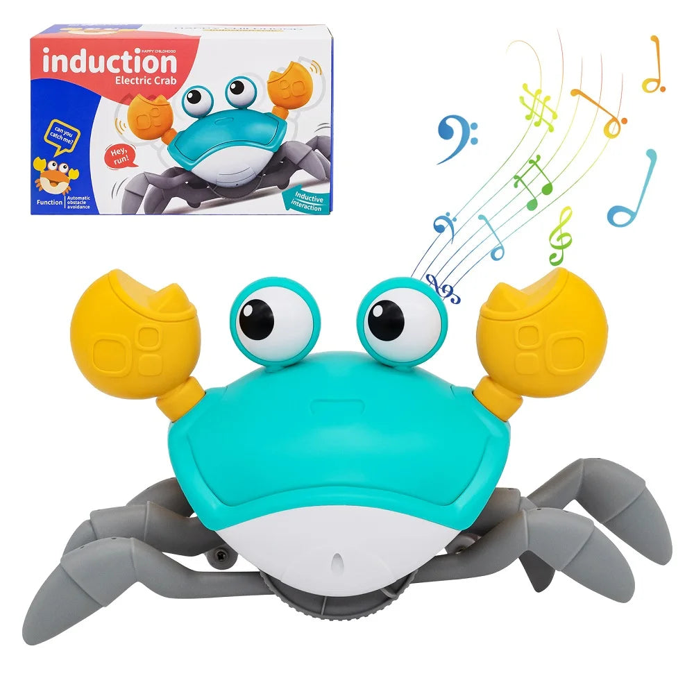Dancing Crab Run Away Toy for Babies Crawling Interactive Escape Crabs Baby Birthday Thanksgiving Christmas Gift Battery Edition Oasis Select C with box