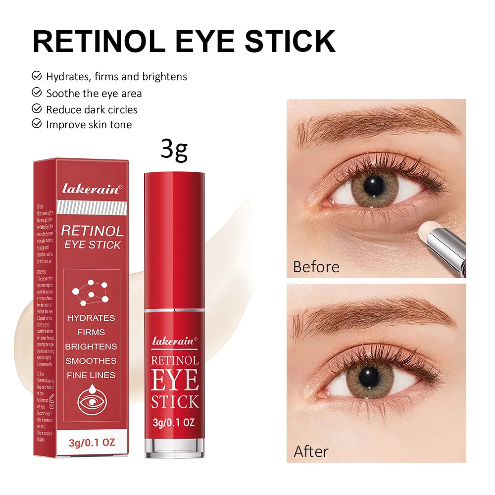Anti-Wrinkle Eye Cream Stick Retinol Remove Eye Bags Dark Circles Anti Aging Lifting Whitening Moisturizing Brighten Eye Primer Oasis Select 3g