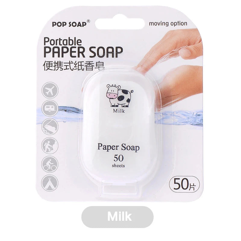 Portable Paper Soap Sheets – Disposable Travel Hand Wash Travel Soap Sheets Oasis Select Milk
