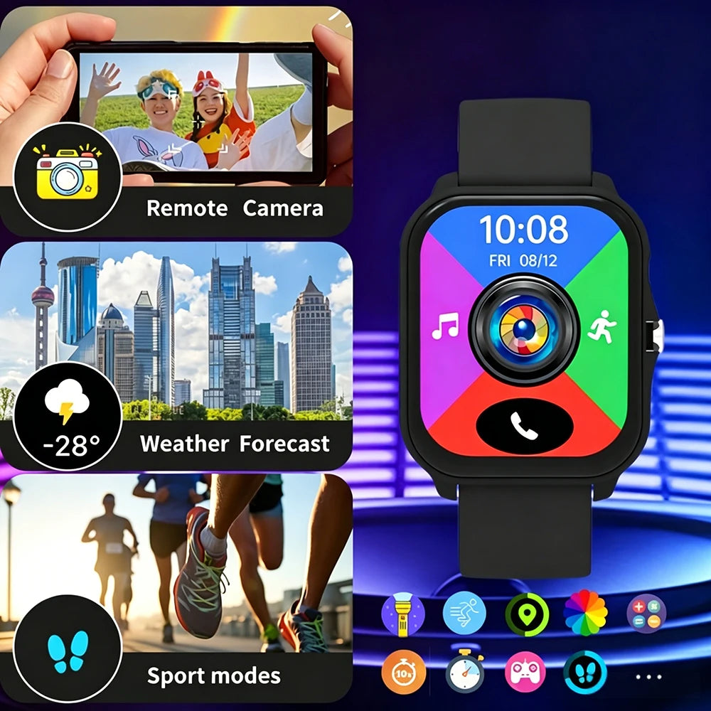 ERUN Smartwatch 1.83" HD Touchscreen | Calls, Music & Sports
