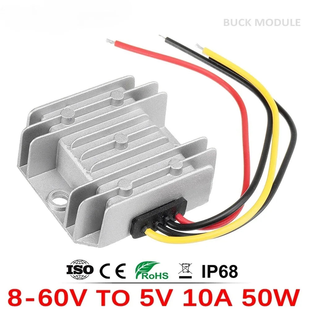 8-60V to 5V 10A 12V 24V 36V 48V to 5V 50W DC DC Converter Buck Module Step-down Power Supply for Car LED Oasis Select