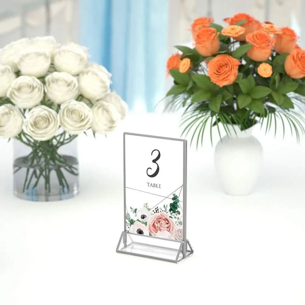 Fashion Acrylic Table Number Hold DIY Double-Sided Menu Stand Party Decor Phnom Penh Display Signs Support Party Oasis Select