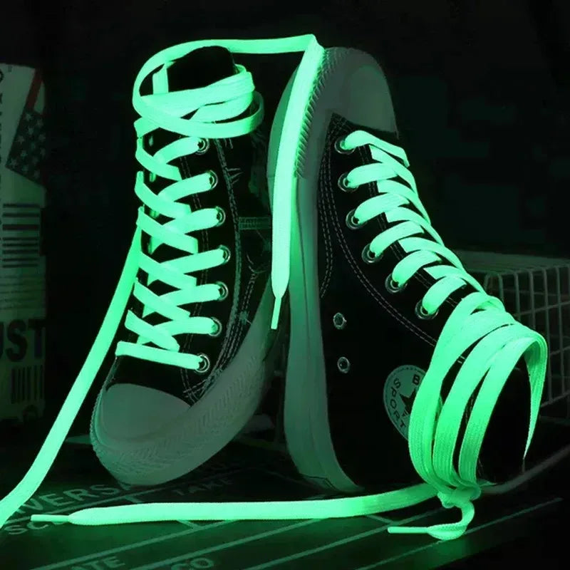 1/2pcs Luminous Shoe Laces Bold High Quality Fluorescent Shoelaces Glow In The Dark Night Round Shoelace Sneaker Laces Shoes Oasis Select