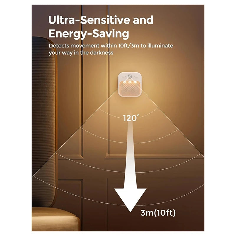 WISH Intelligent Human Infrared Sensing Wardrobe Cabinet Corridor Stairs Kitchen Bedroom Lamp Automatic Charging Night Light Oasis Select