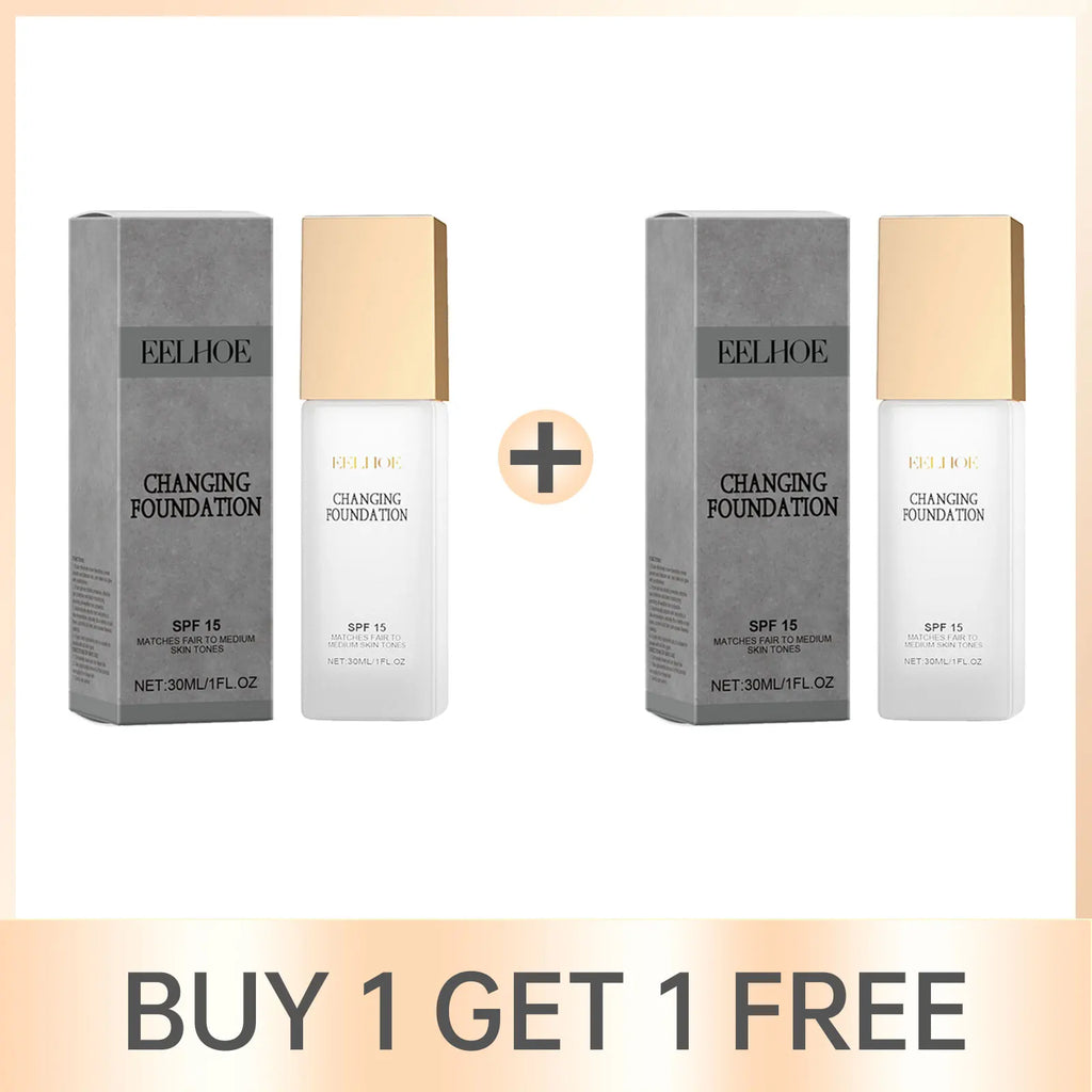 EELHOE Color Changing Liquid Foundation – Matte Full Coverage Liquid Foundation Oasis Select Buy 1 Get 1 Free