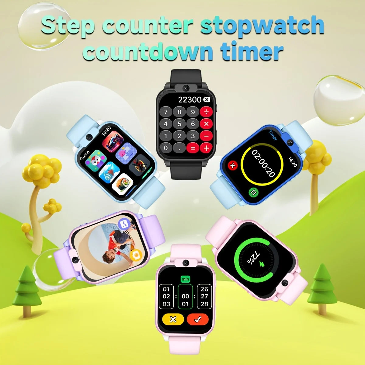 ERUN Kids Smart Game Watch – 18 Games, Camera & Pedometer