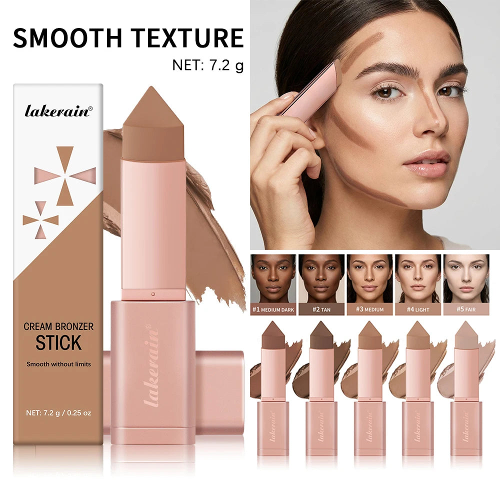 Cream Bronzer Stick and Contour Stick Bronzing Contouring Instant Highlights Dark Circles Face Contour Facial Foundation Makeup Oasis Select