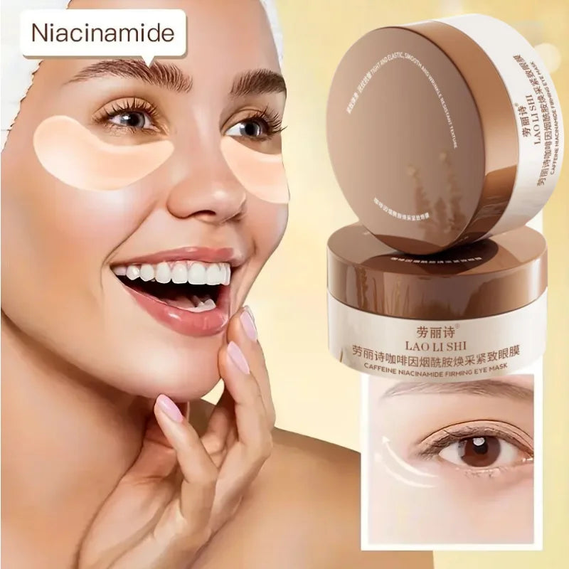 Caffeine & Nicotinamide Eye Masks 60 Pack – Firming & Hydrating Eye Mask Patches Oasis Select
