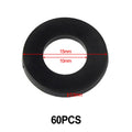 60pcs Fitting Rings Washer White Plastic For Interior Doors Washer Hinge 0.5-1.2mm Insulation Flat Gasket Oasis Select 15x10x0.5mm