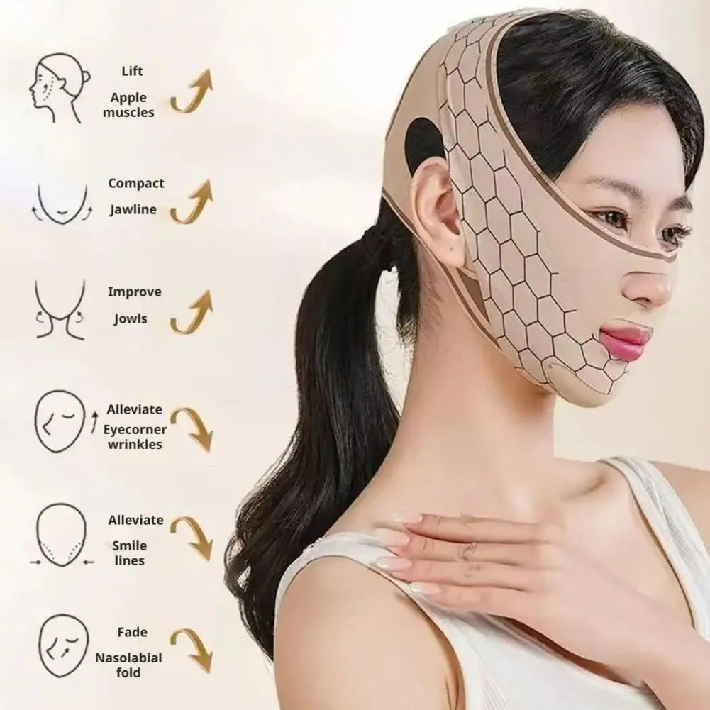 Upgrading Chin Strap for Sleeping, Double Chin Reducer, V Line Lifting Mask Face Slimming Strap, Breathable Jawline Exerciser Oasis Select