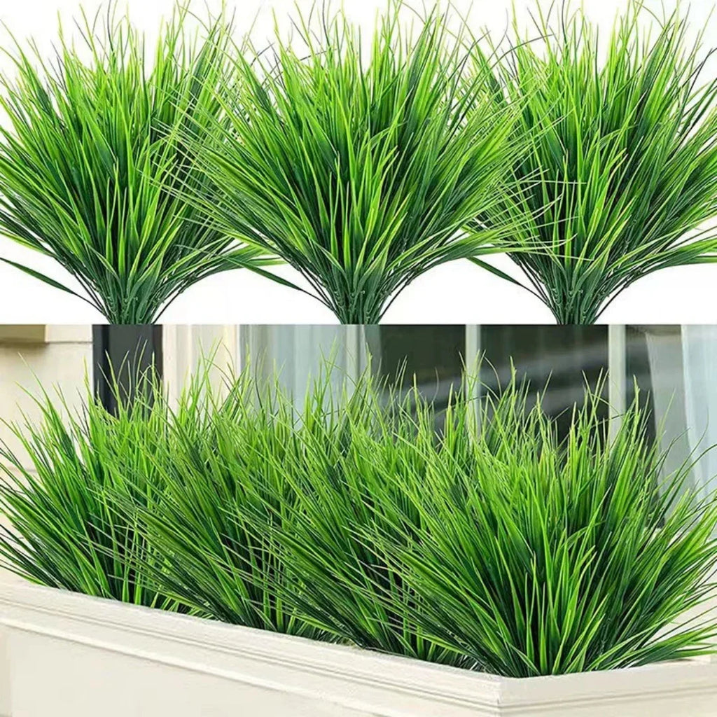 35cm Artificial Spring Grass Bundles | Faux Green Plant Decor