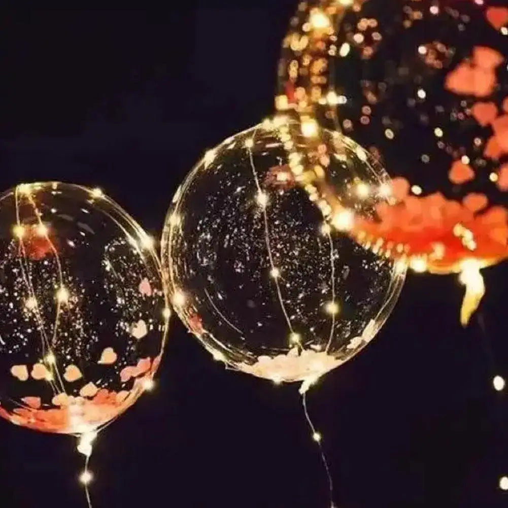 LED Light-Up Bobble Balloons 3-Pack – Colorful Party Décor