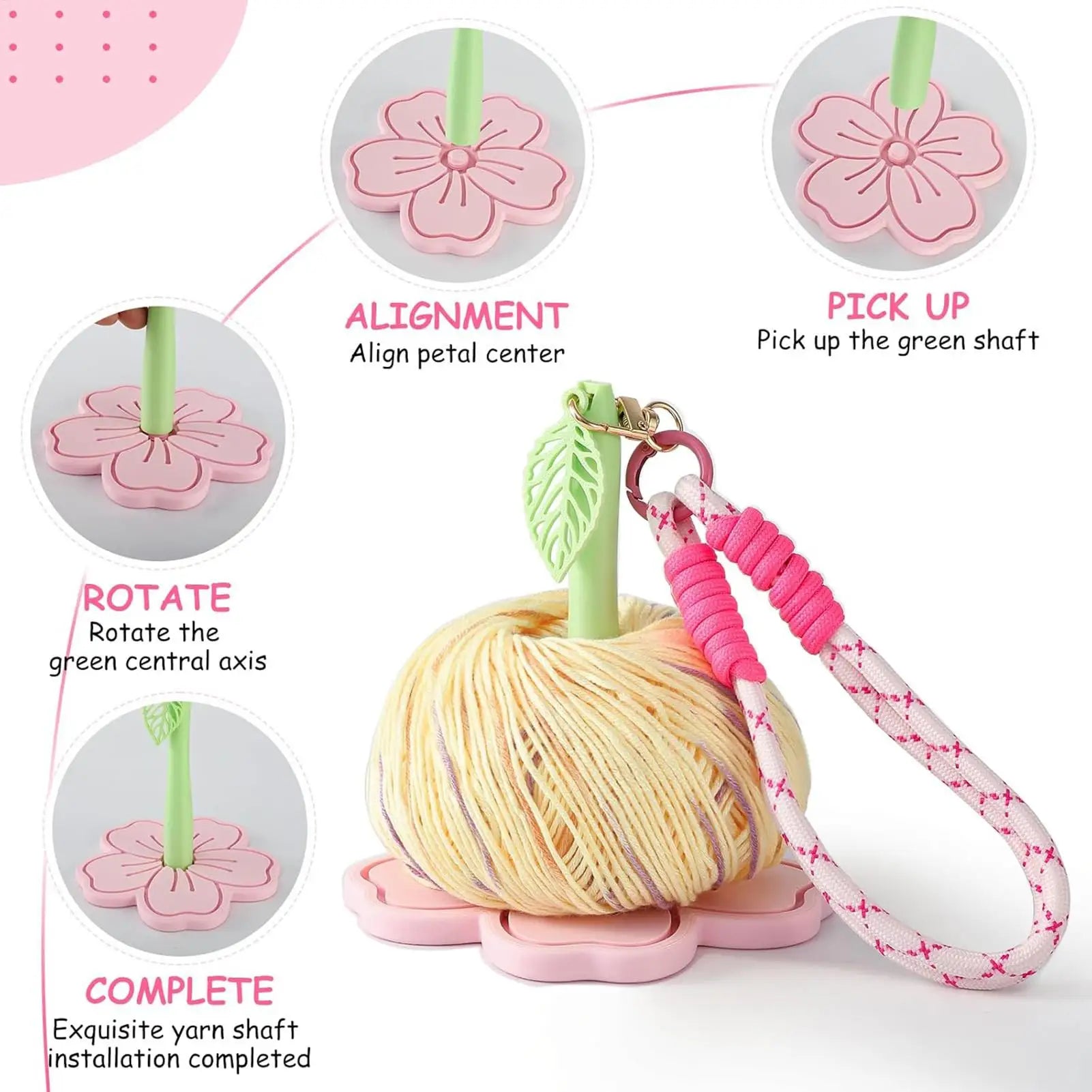 Portable Wrist Yarn Holder For Knitting Crochet Yarn Bowl Organizer Durable Yarn Ball Holder DIY Knitting Crochet Supplies Oasis Select