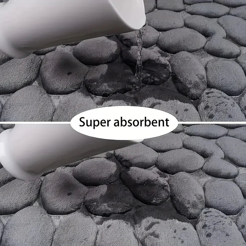 Washroom toilet foot mat U-shaped floor mat waterproof pad Bathroom bathroom water absorption anti-skid pad Oasis Select