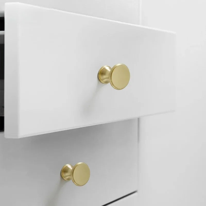 Handles Drawer Cabinet Furniture Kitchen Handles for Cabinet Knob Door Drawer Furniture Kitchen Golden Single hole Rings Knob Oasis Select