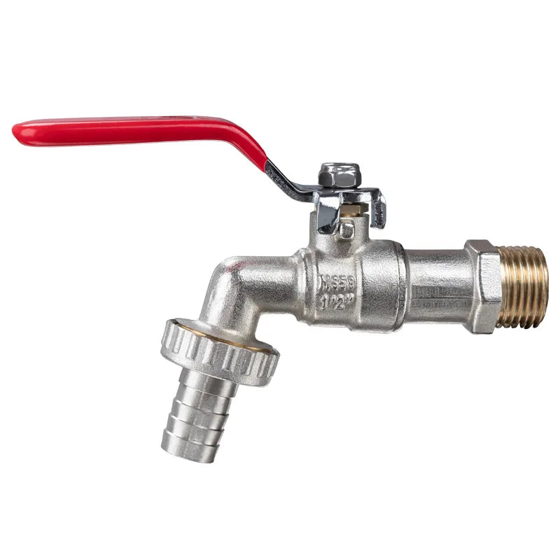 1/2inch Garden Irrigation Brass Faucet IBC Tank Water Tap Single Outlet Valve Replacement Antifreeze Outdoor Balcony Accessories Oasis Select