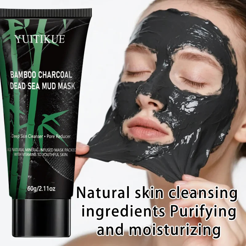 Bamboo Charcoal Dead Sea Mud Mask 60g – Blackhead Removal