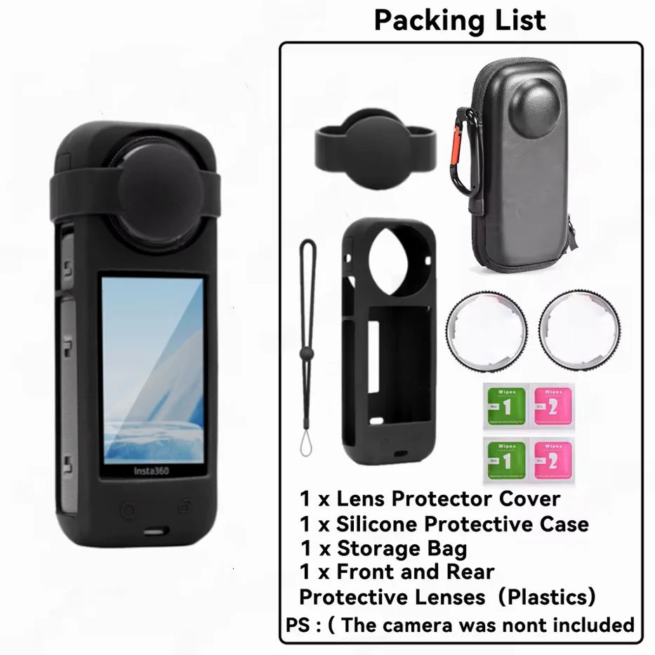 Insta360 X4 Accessories Kit – Lens Guards, Protector & Case