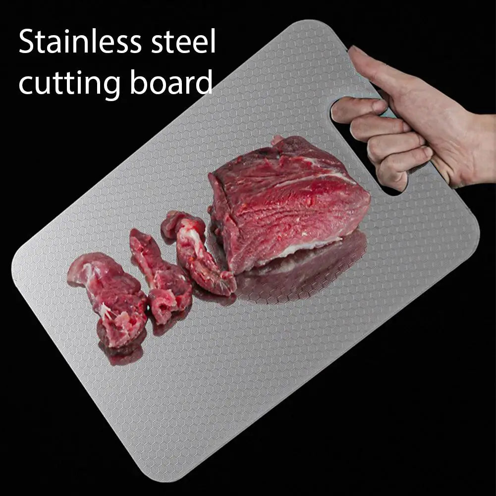 NEW Honeycomb Pattern Stainless Steel Cutting Board, Anti-Slip & Anti-Bacterial Double-Sided for Meat, Veg, Fruit - Home Kitchen Oasis Select