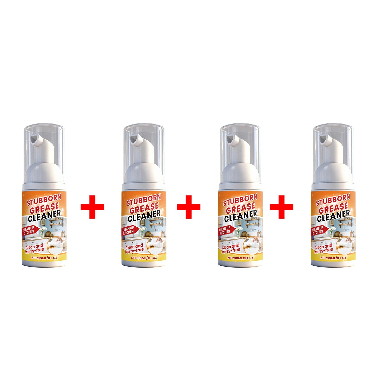 Kitchen Foam Cleaner Dirt Stain Remove Oil and Grease Multipurpose Cleaner Foam Spray for Oven Kitchen Degreaser Products 30ml Oasis Select 4 X 30ml
