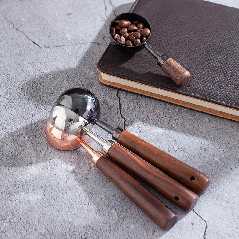 Wooden Measuring Spoon Scoop with Long Handle Bar Kitchen Household Tools High Baking Tool Coffee Powder Measuring Spoon Oasis Select