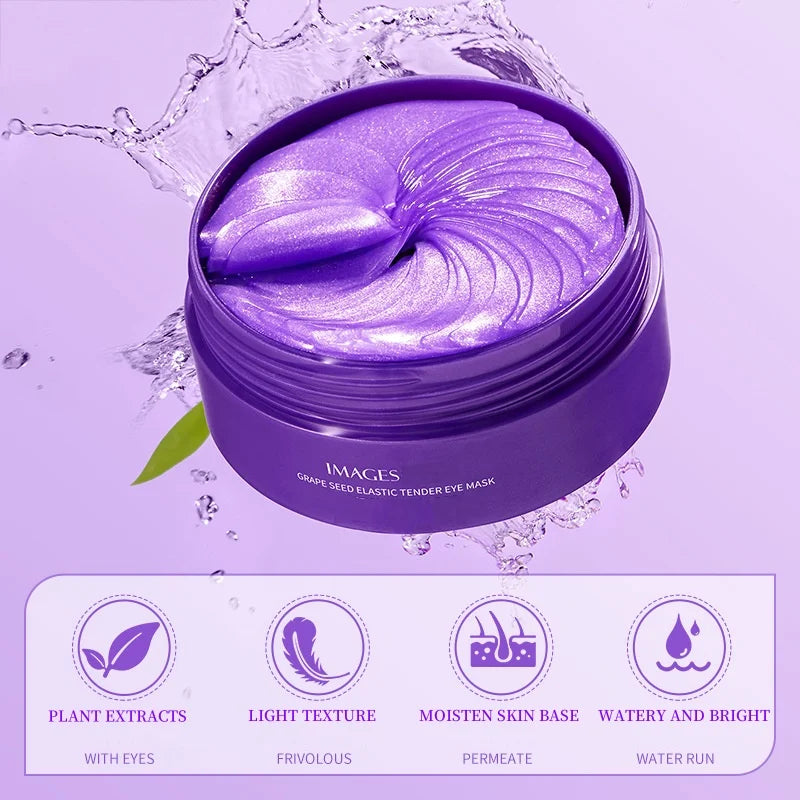 Images Grape Collagen Eye Mask – Moisturizing Patches, 60 Pcs Collagen Eye Mask Oasis Select
