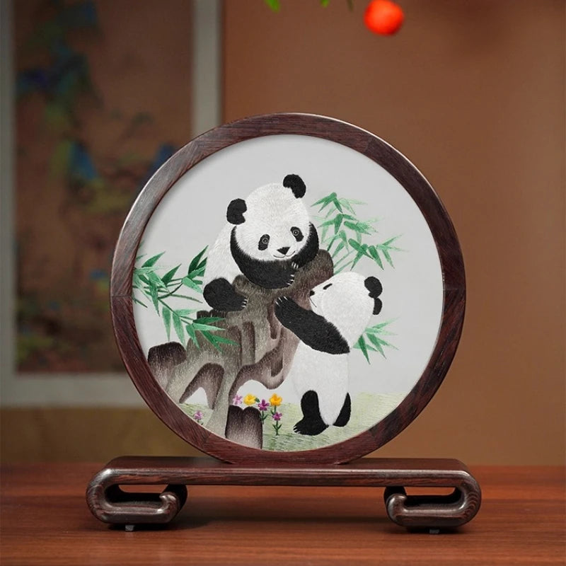 Handmade Double-sided Embroidery of Ornaments Chinese Characteristics Shu Embroidery Intangible Cultural Heritage Gift Oasis Select G