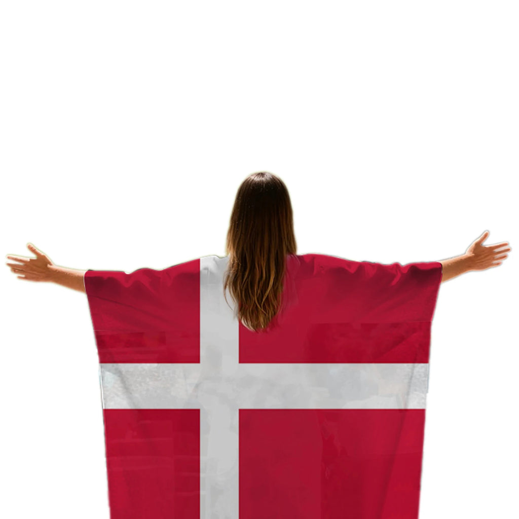 2026 World Cup Football Flag Cape | Wearable Fan Shawl