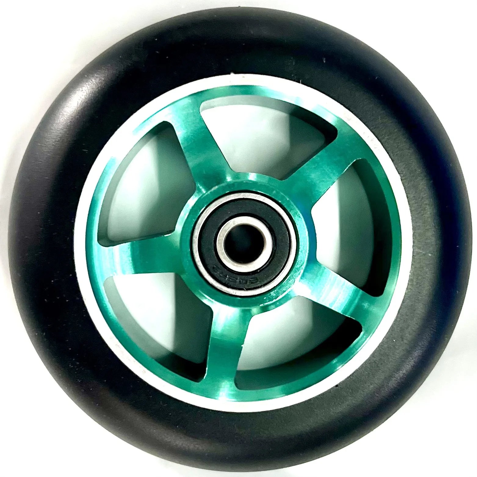 100mm Scooter Wheels Replacement with Bearings Aluminum Wear-Resistant PU Stunt Scooter Parts Kick Scooter Accessories 2pcs/set Oasis Select G 100x24mm