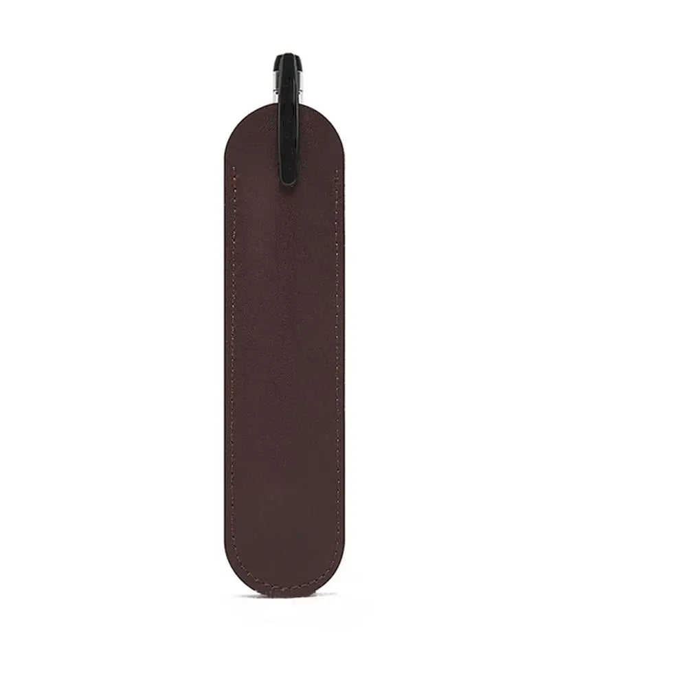 Stationery Pen Storage Cover Handmade School Supplies Cowhide Pen Case Leather Pen Holder Vintage Pen Bag Pen Protector Oasis Select coffee