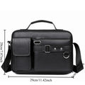 Men's Retro Messenger Bag with Waterproof Design Large Capacity Laptop Briefcase for Office Work Travel and School Oasis Select black